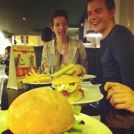 Mmmm. Byron burgers with @monmargot...